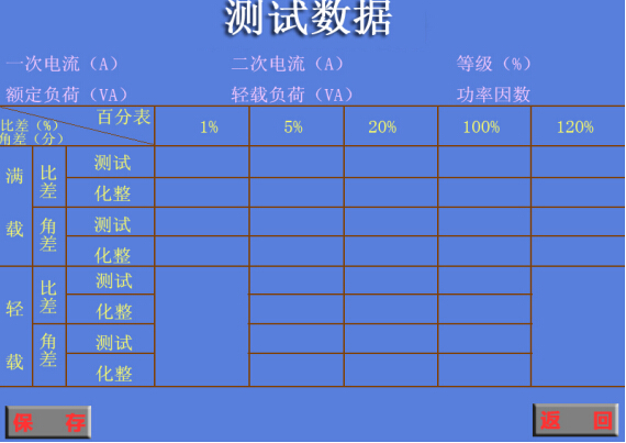 电流互感器现场校验仪界面