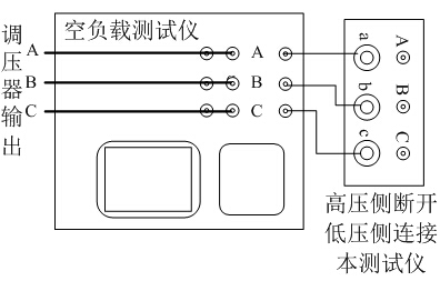 三相变压器空载试验接线图