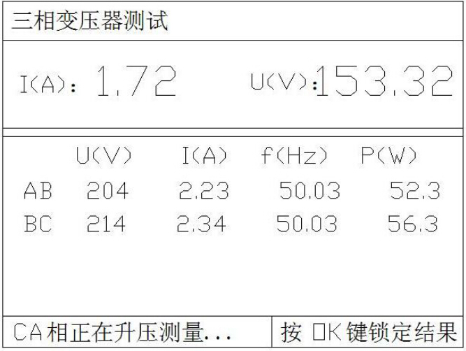 三相测量过程